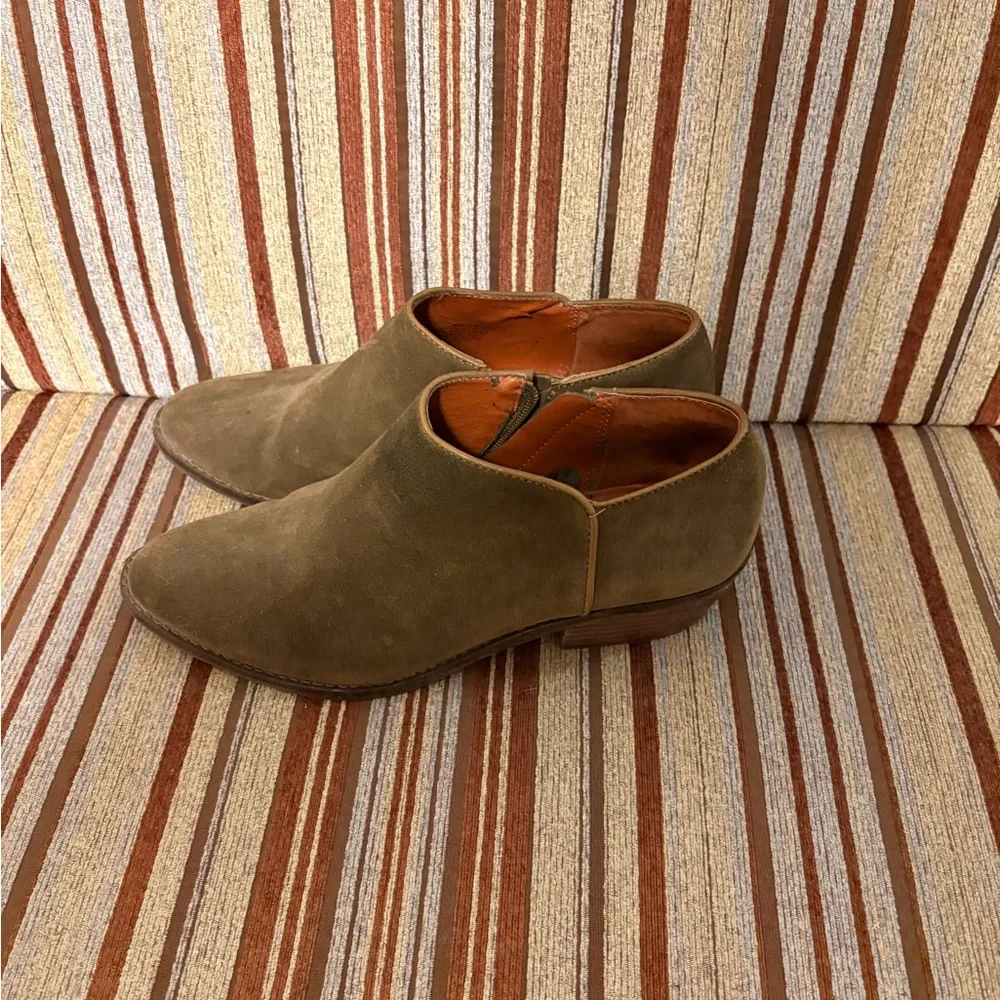 Women Olive Green Booties - Picture 2 of 3